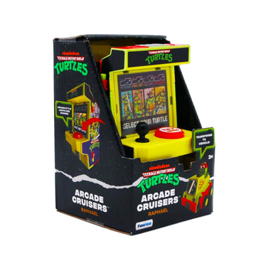Teenage Mutant Ninja Turtles Arcade Cruisers Raphael Edition, 2-in-1 Arcade Cabinet to Transforming Vehicle with Lights & Sounds and Dual-Screen