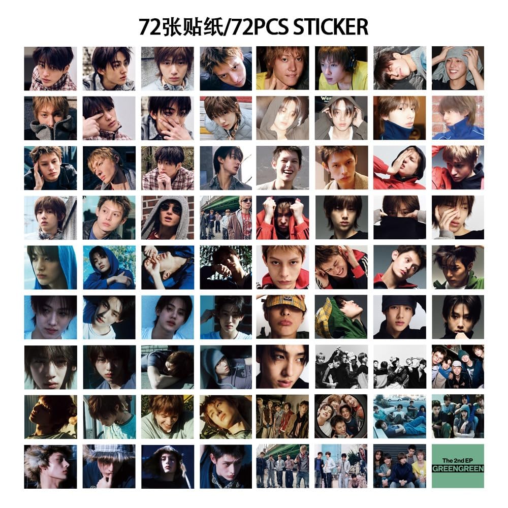 sunlelekz Cortis GREENGREEN Photocard & Sticker Set - 127PCS (55PCS Lomo Cards + 72PCS Stickers) Kpop Collectible Merchandise