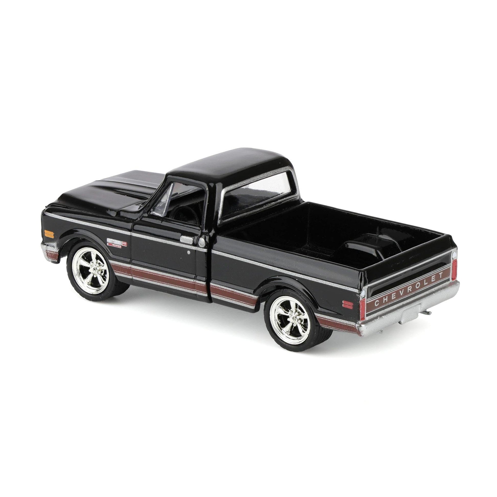 Greenlight 1/64 1972 Chevy Cheyenne C10 Short Bed, Black, Hobby Exclusive 30546