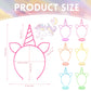 Zddaoole 24 Pcs Unicorn Headbands Unicorn Birthday Party Favors,Plastic Hairbands for Girls,Headware Accessories for Party Supplies Gift,Teens