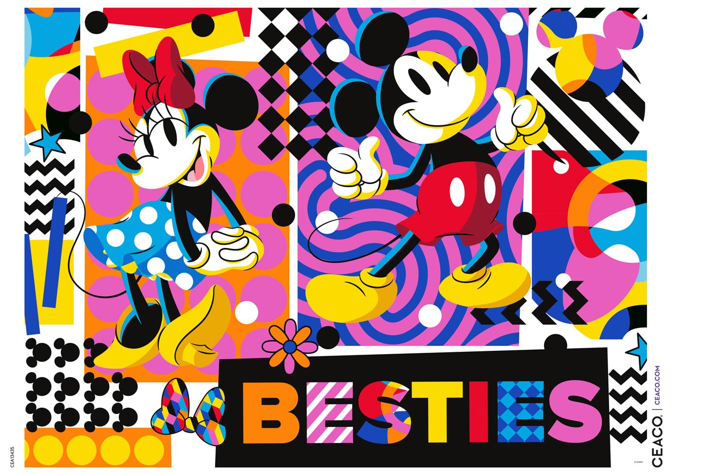 Ceaco - Disney - Collage Collection - Mickey's Bold Expressions - 1000 Piece Jigsaw Puzzle for Adults - Challenging Puzzle Perfect for Game Nights