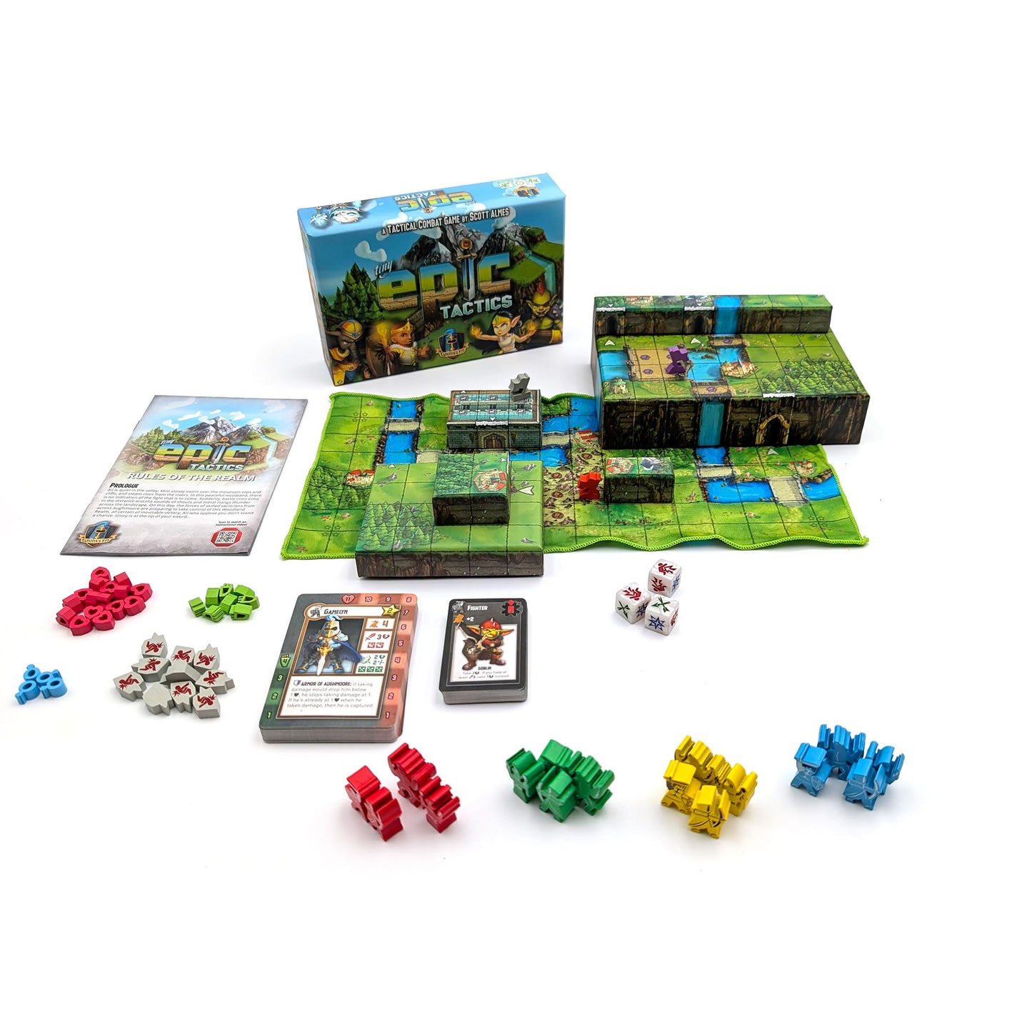 Tiny Epic Tactics - Strategic Combat Board Game, 1-4 Players, Ages 14+, Modular 3D Terrain & Area Control Board Game
