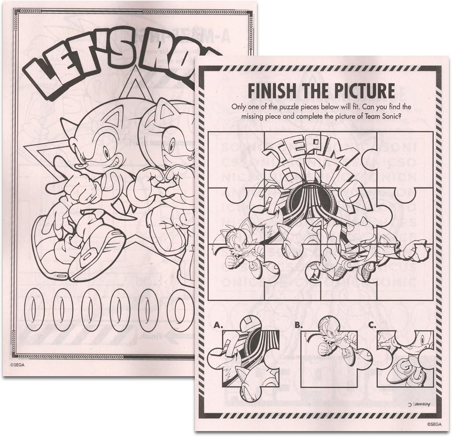 Sonic the Hedgehog Coloring Book for Kids Ages 4-8 - Bundle with Sonic and Shadow Coloring Pages, Activities, Games Plus Sonic Stickers, More | Sonic