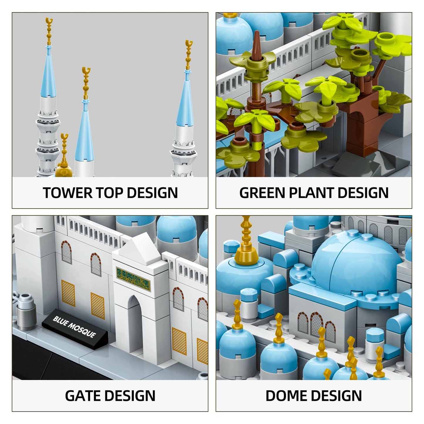 Myth Qholve Blue Mosque Building Block Set Istanbul Türkiye Sultan Ahmed Mosque Architecture Model Kit for Adults Educational Display Toy