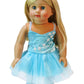 American Fashion World Blue Ballerina 4pc Set for 18-Inch Dolls | Premium Quality & Trendy Design | Doll Clothes