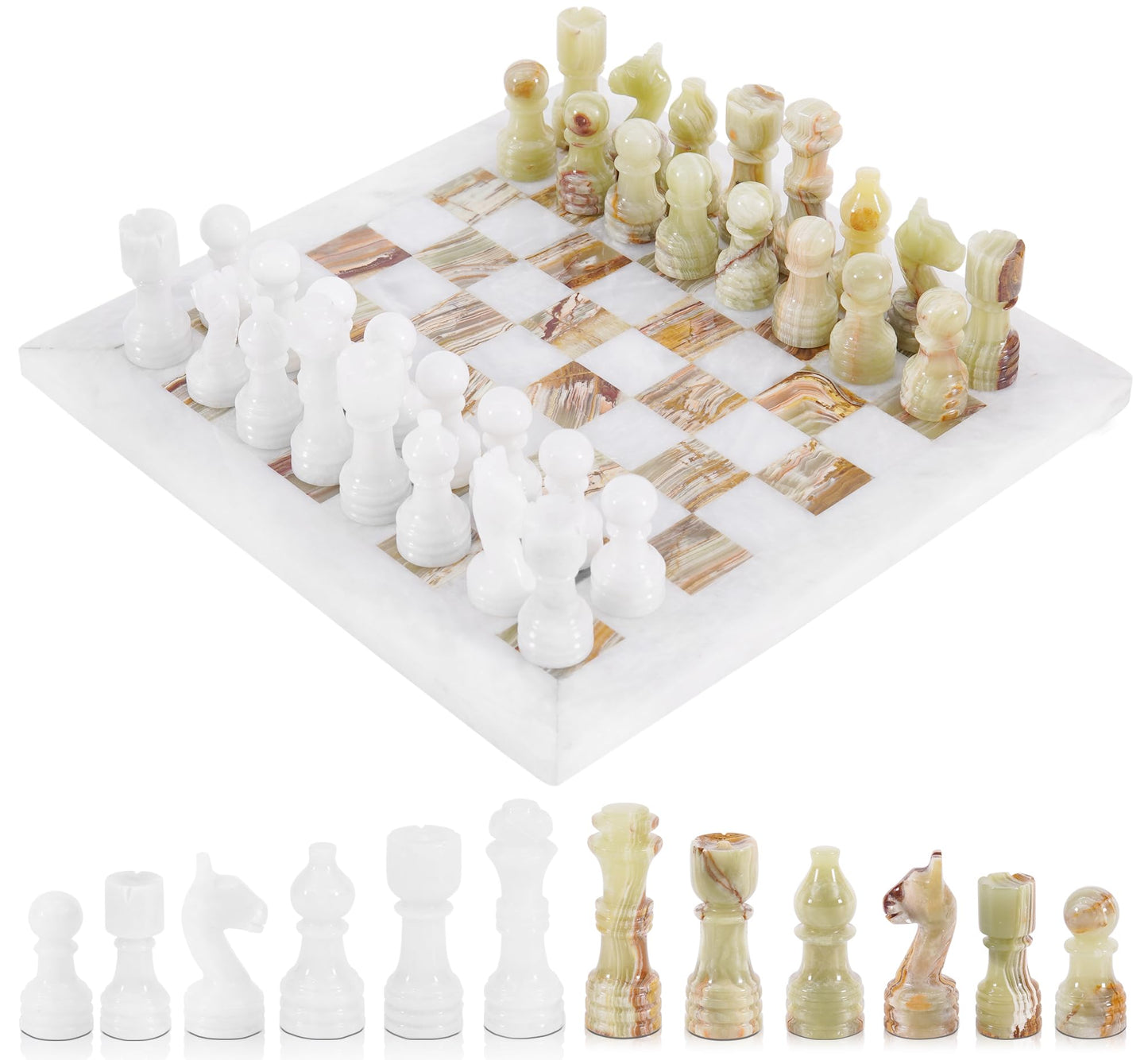 Radicaln Marble Chess Set 12" Luxury Board Game & Chess Sets for Adults