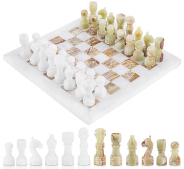 Radicaln Marble Chess Set 12" Luxury Board Game & Chess Sets for Adults