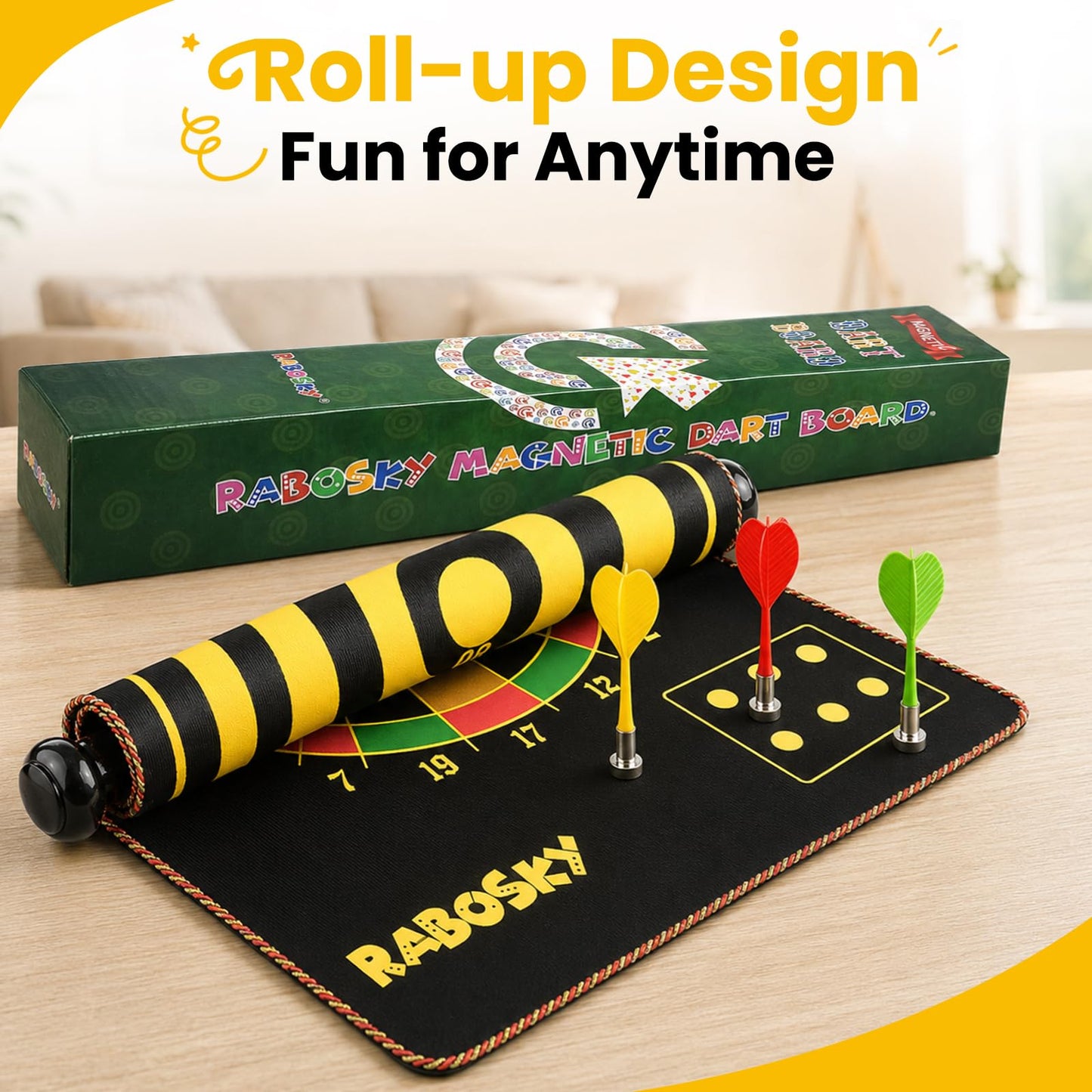 RaboSky Magnetic Dart Board for Kids, Magnetic Dartboard for Boys Toys Age 8-12, Gifts for Teen Boys 8 9 10 11 12 13 14 Years Old Birthday, Magnet