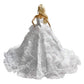 Peregrine Romantic Shell White Ball Gown Strapless Layers of Organza Wedding Dress for 11.5 inches Dolls