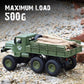 XINGRUI 1:18 RC Military Truck, 50 Min Playtime Remote Control Car, 2.4Ghz 4WD Off-Road Vehicle, All Terrain Toy with LED Lights, Gift for Boys Girls