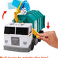 Matchbox 15-inch Recycling Truck, Lights & Sounds, Toy Cards for Kids Made from 80% ISCC-Certified Plastic