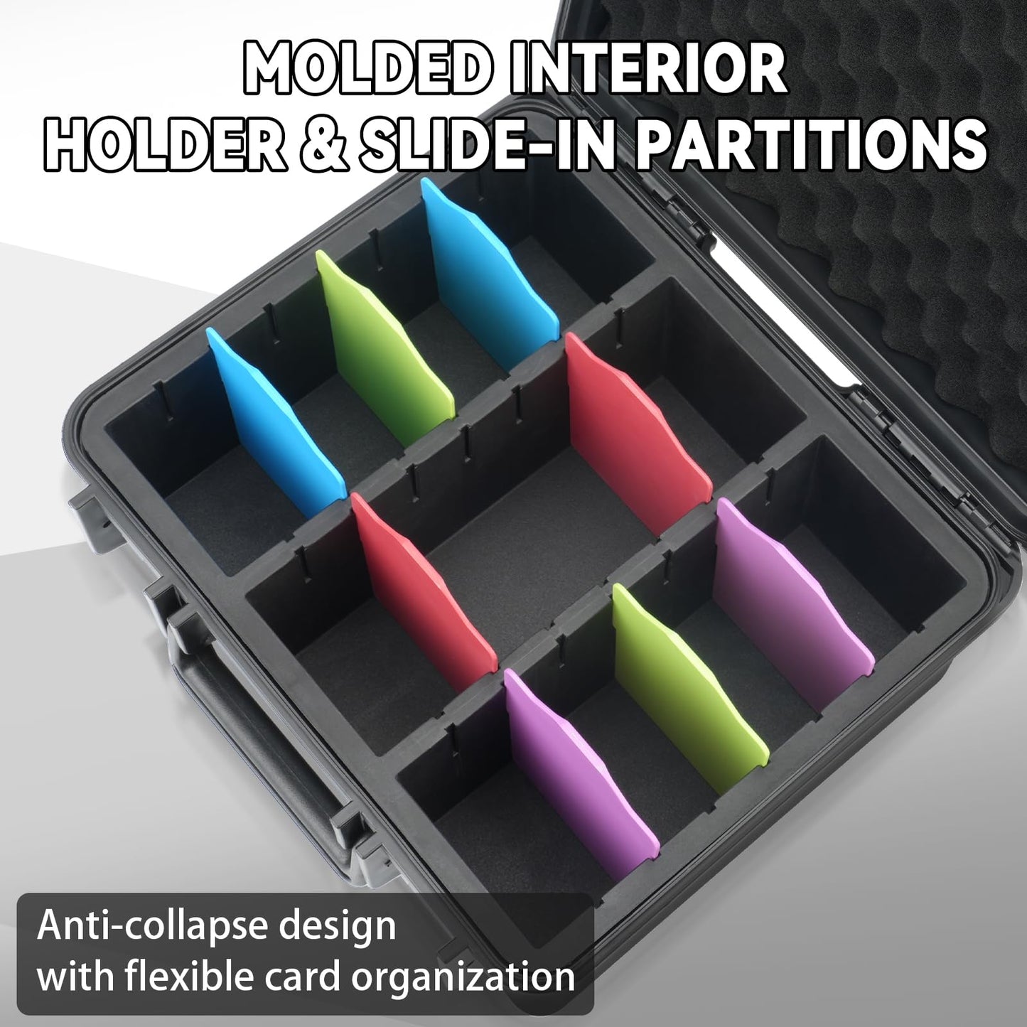 Migitec Toploader Storage Box for 3" x 4" 35PT Rigid Card Holder, Hard Case for Trading Cards, Top Loaders and Sport Cards, Also fit Magnetic Card