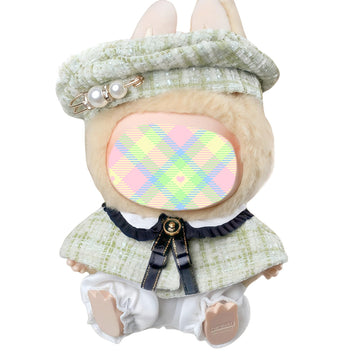 Clothes for Dolls Accessories, Stylish Outfit Set 4 for 15cm Doll Suit, Mini Luxury Cloak Clothes for Keychain, Doll Clothing Set Replacement (No