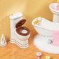 SAMCAMI Ceramic Dollhouse Furniture 1 12 Scale - Doll House Furniture Toys for Dollhouse Bathroom - Miniature Furniture Incl Toilet, Bathtub