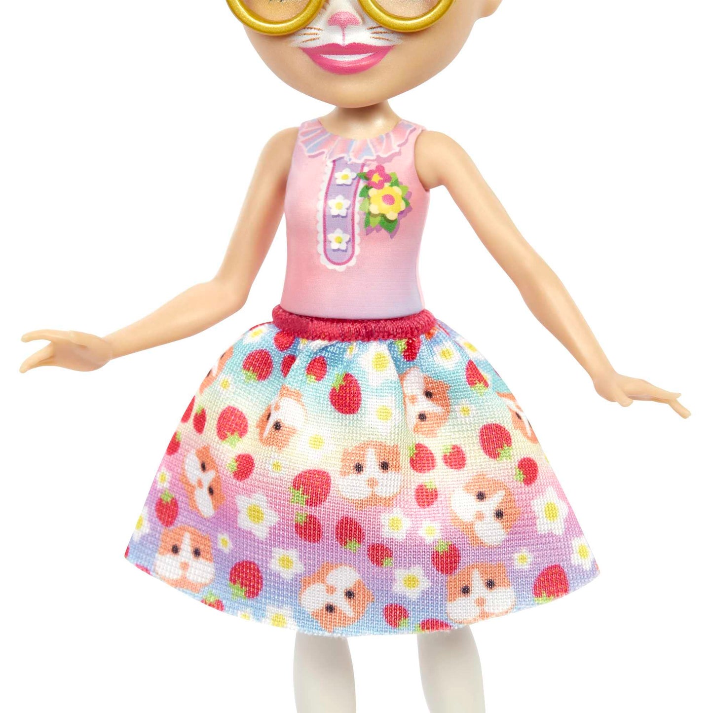 Enchantimals Family Toy Set, Glee Guinea Pig Doll (6-in) with 4 Animal Figures, for 3 to 8 Kids Ages 4Y+