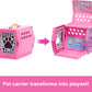 Barbie Chelsea Puppy Carrier Playset, Blonde Small Doll and Accessories, Dog Carrier with Puppy Themed Play Pieces