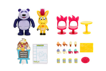 Jada Toys Donkey Hodie Frozen Yogurt Truck Playset - Includes 2 Figures Donkey Hodie & Purple Panda - Preschool Toy - Ages 3+