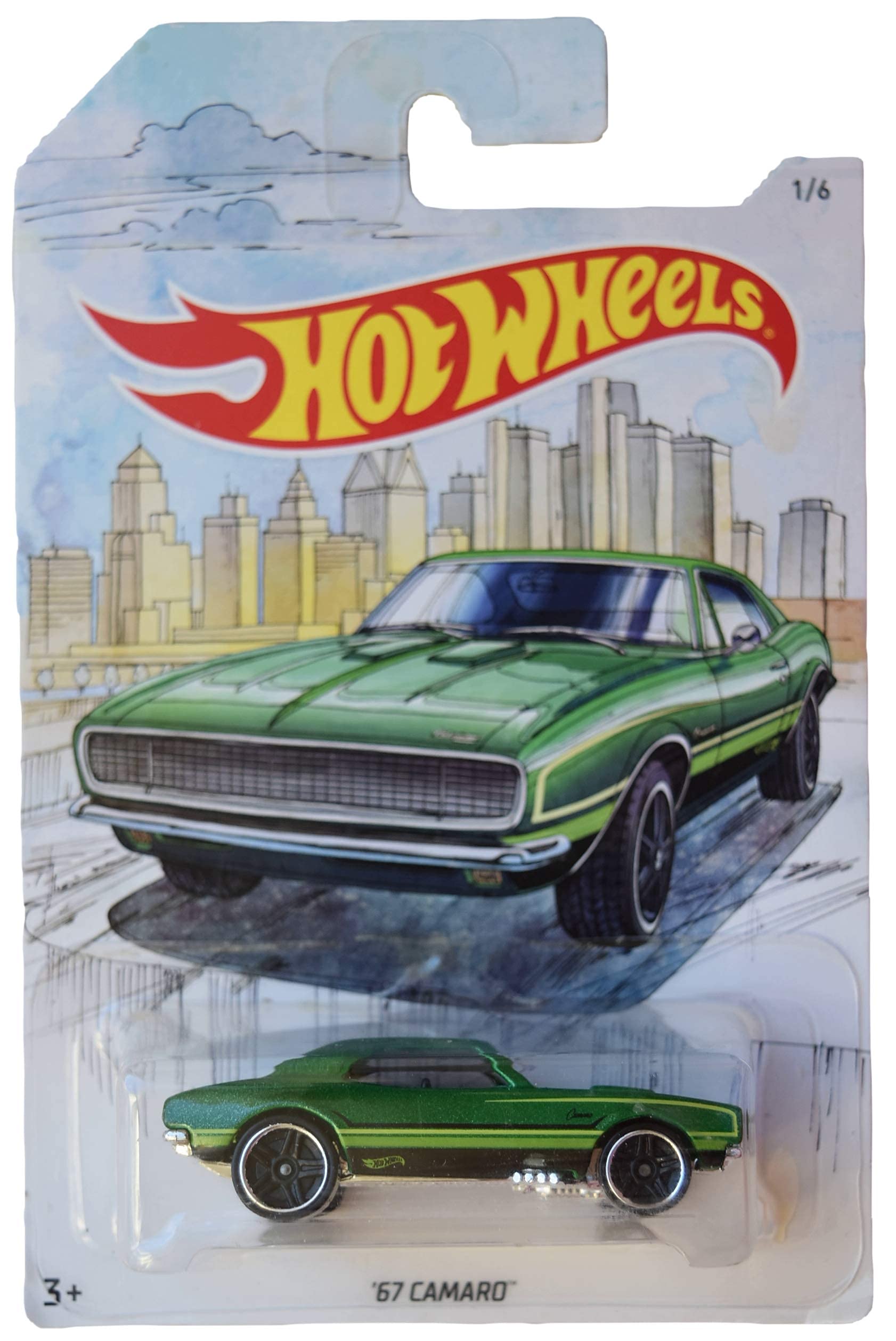 Hot Wheels '67 Camaro, [Green] 1/6 Detroit Muscle Cars Series