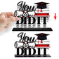 LINGTEER Class of 2026 Graduation Party Decorations - 3Pcs Congrats Grad 2026 School Graduation Acrylic Table Centerpieces Gift Stand Decorations