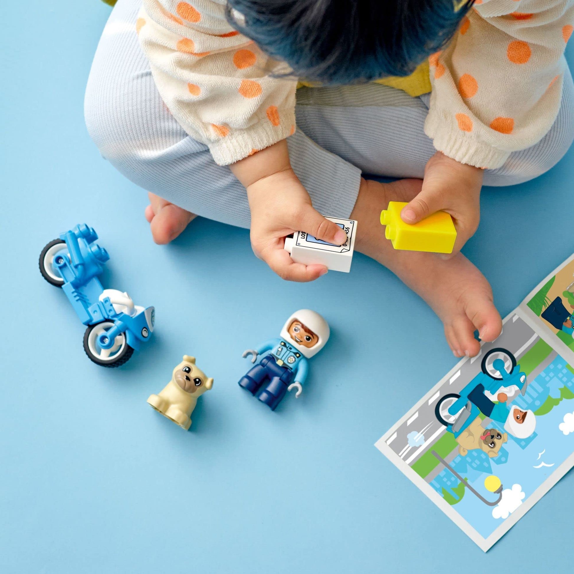 LEGO DUPLO Town Rescue Police Motorcycle 10967 Toy for Toddlers, Boys & Girls 2 Plus Years Old, with Police Officer and Dog Figure, Early Development