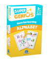 Blue Orange Super Genius Alphabet - Tabletop Card Game, Fun Flash Card Concentration Matching Game for Kids, Ages 3+, 1-6 Players, Teacher Approved