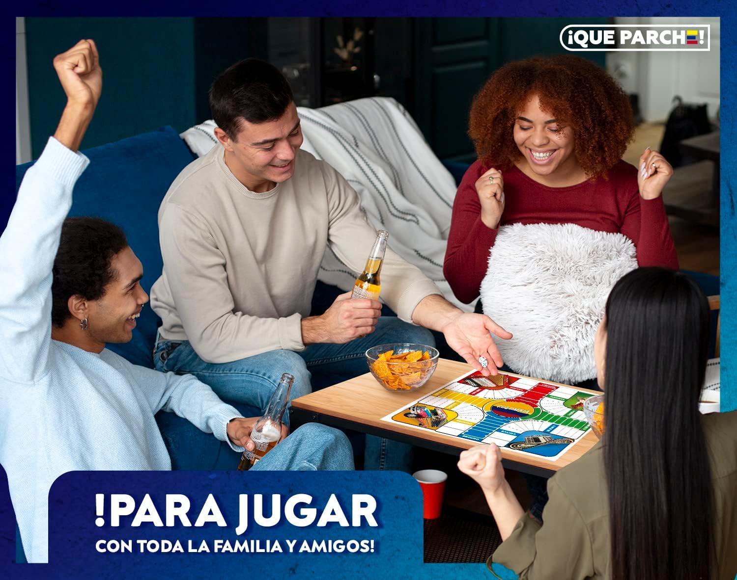 PARQUES Colombiano para 2 a 4 Jugadores Colombian Parques Board Game, Parcheesi Board Game, Juegos De Mesa para Adultos, Productos Colombianos