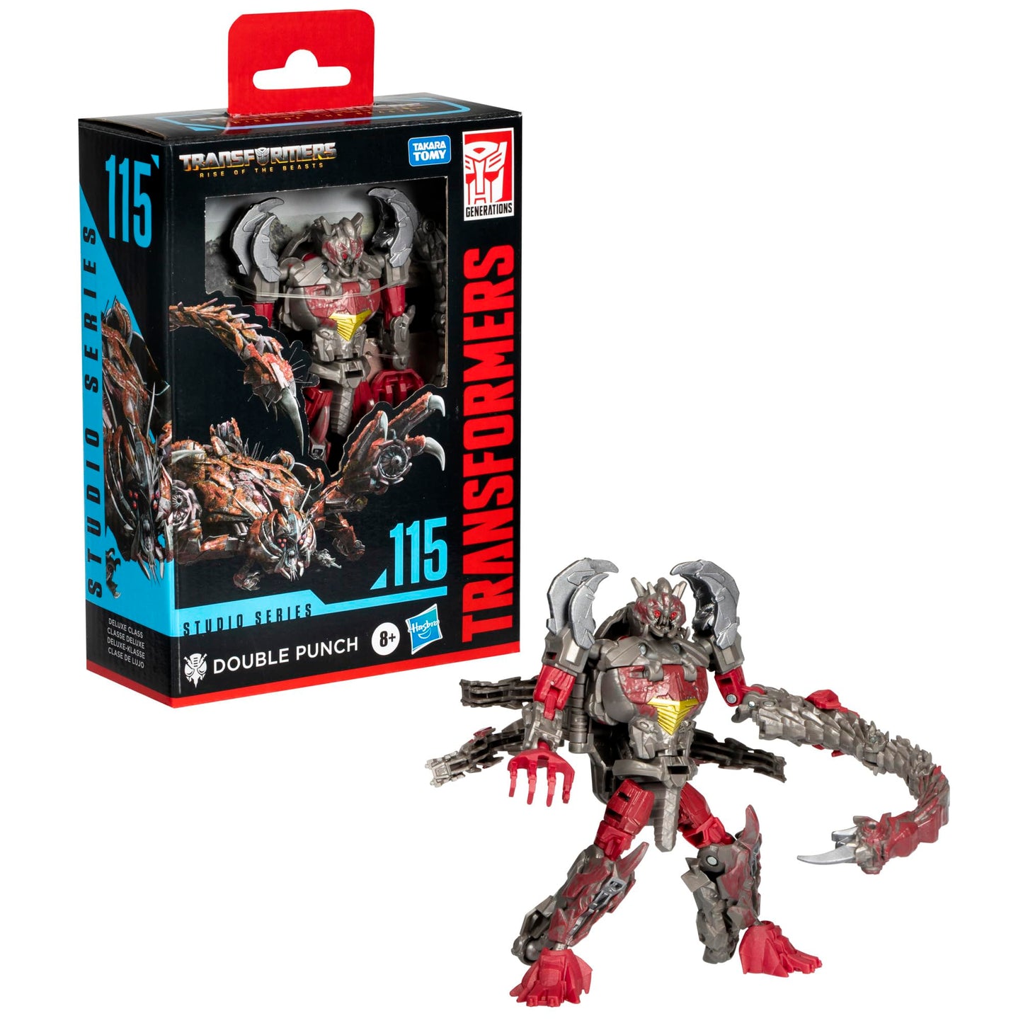Transformers Toys Studio Series Deluxe Class Rise of the Beasts 115 Double Punch 4.5-inch Converting Action Figure, 8+