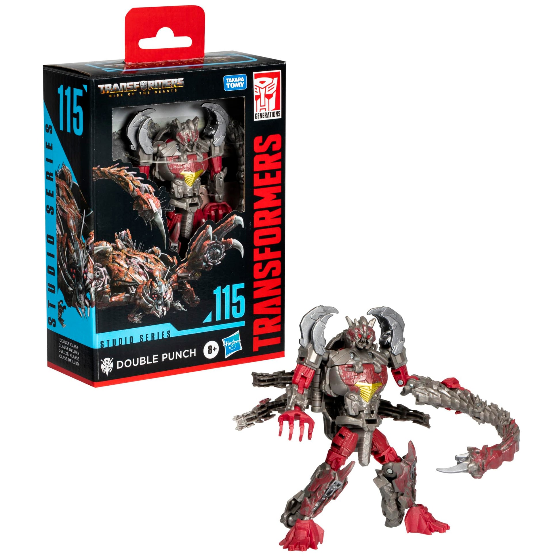 Transformers Toys Studio Series Deluxe Class Rise of the Beasts 115 Double Punch 4.5-inch Converting Action Figure, 8+