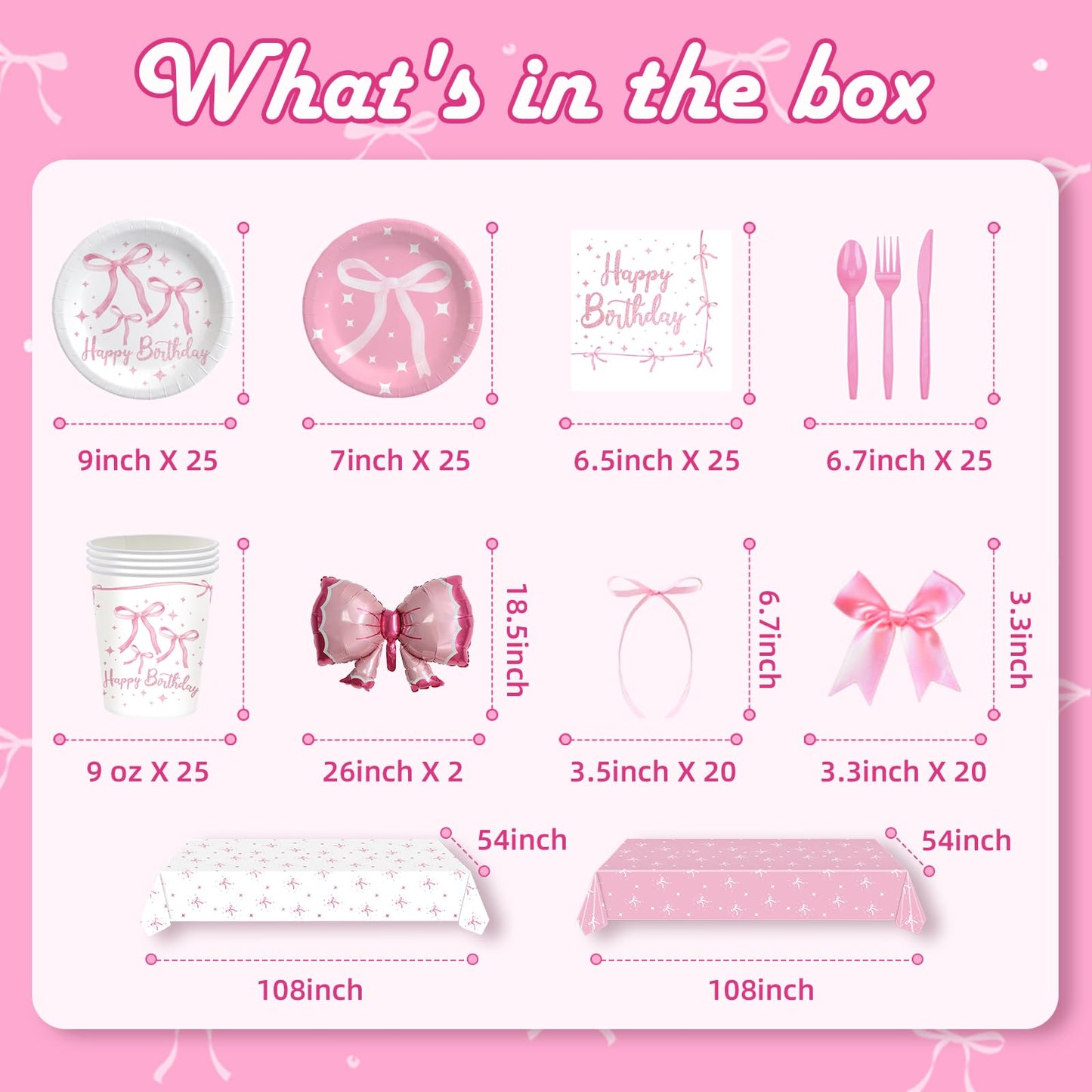 Pink Bow Birthday Decorations, Baby Shower Decorations, Coquette Birthday Decorations, Pink Balloons, Decoracion De Cumpleaños Para Mujer, Pink Happy