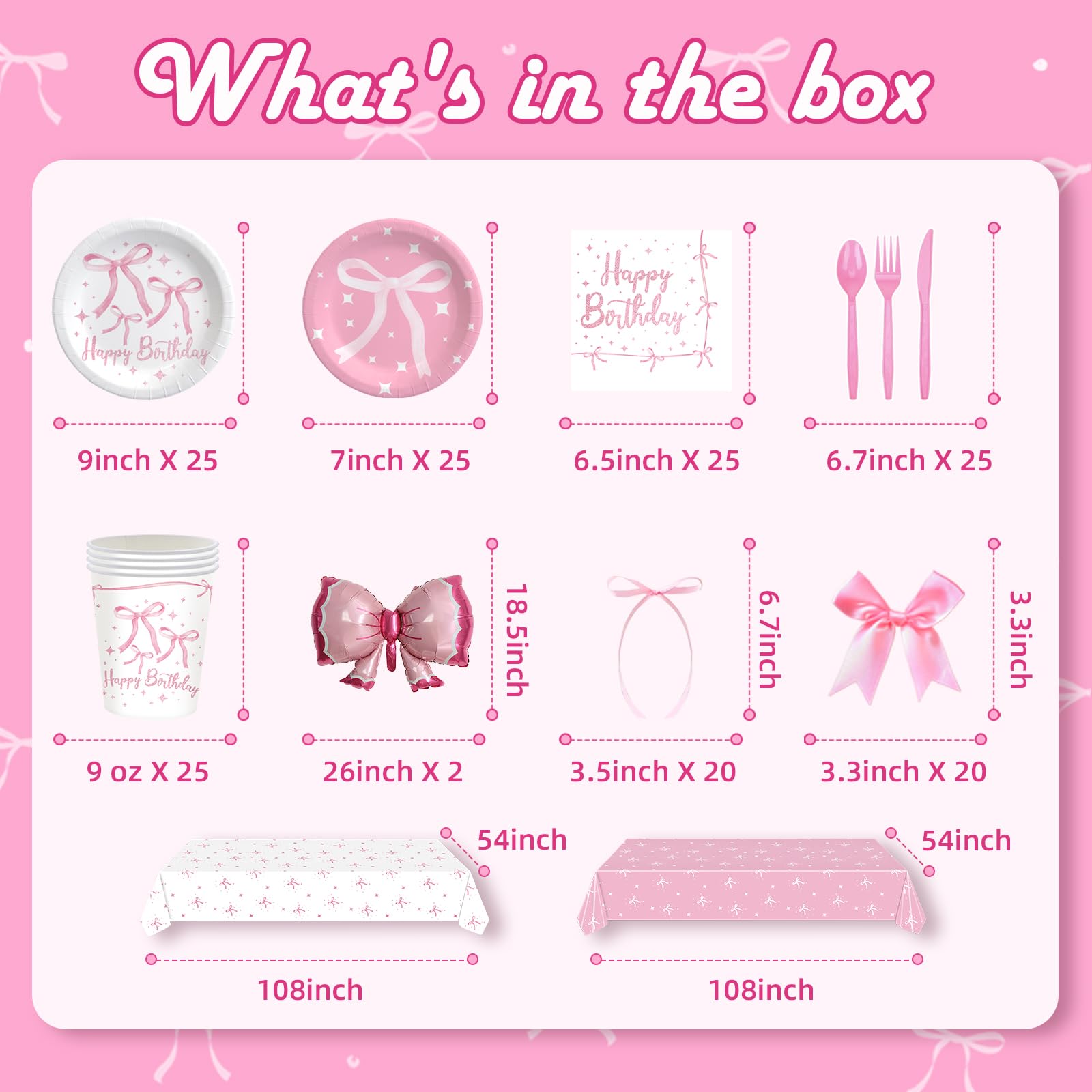 Pink Bow Birthday Decorations, Baby Shower Decorations, Coquette Birthday Decorations, Pink Balloons, Decoracion De Cumpleaños Para Mujer, Pink Happy