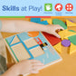 Melissa & Doug Beginner Wooden Pattern Blocks Educational Toy with 5 Double-Sided Scenes and 30 Shapes Puzzles for Kids 3+