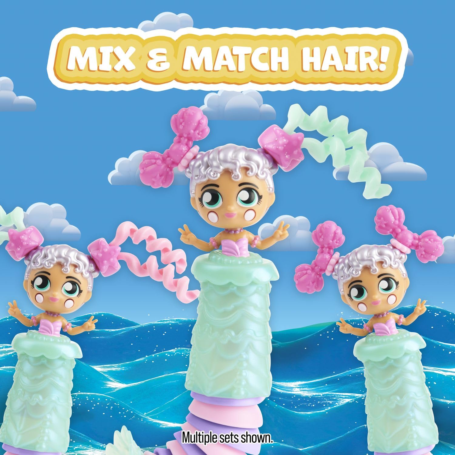 Fashion Fidgets Deluxe Mermaid, Doll and Pet with 18+ Ways to Fidget