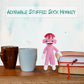 Made By Aliens Adorable Sock Monkey 8 inch, The Original Traditional Hand Knitted Stuffed Animal Toy Gift-for Kids, Babies, Teens, Girls and Boys Baby