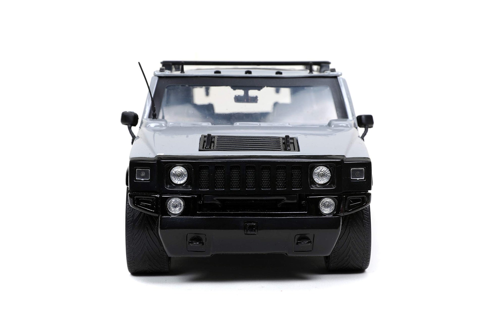 Jada Toys Just Trucks 1:24 2003 Hummer H2 with Rack Die-cast Car Grey, Toys for Kids and Adults, 32310