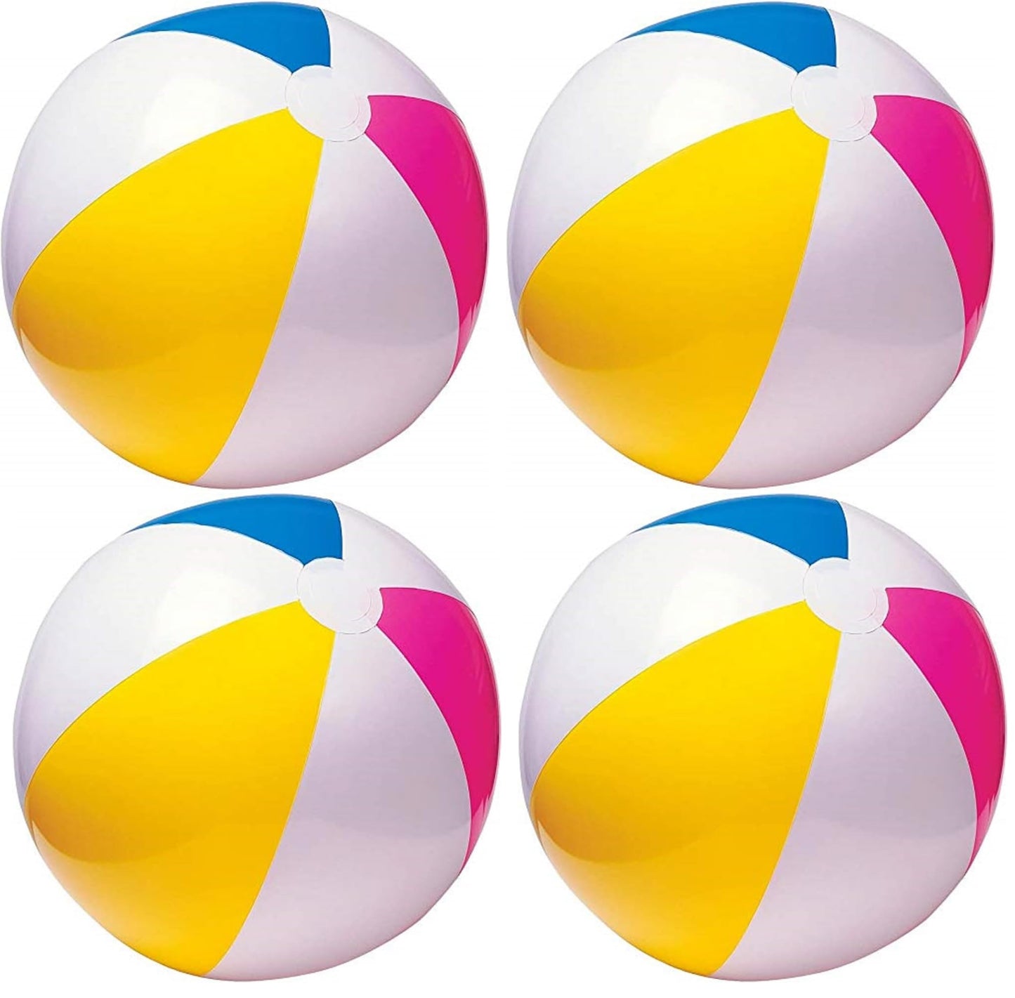 INTEX 24" Inflatable Paradise Panel Colorful Beach Ball - 59032EP (Set of 4)
