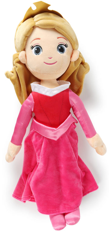 Jay Franco Kids Plush Pillow Buddy - 21 Inches Ultra-Soft Stuffed Plushie & Cozy Pillow, Official Licensed Product, Pink - Princess Aurora
