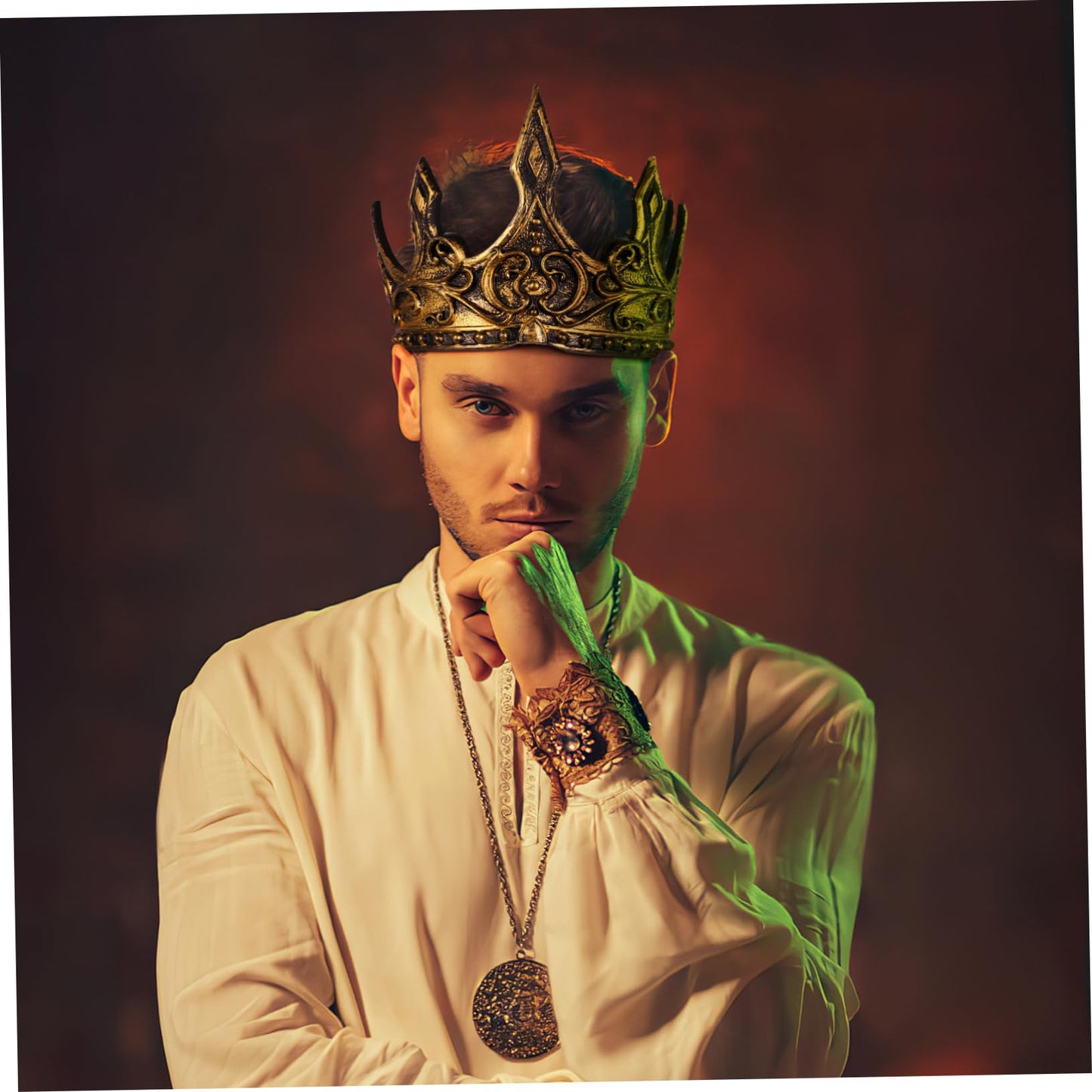 Amosfun Royal Foam King Crown Headband Boys Cosplay Crown Prop Party Favors