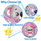 FQOVKYN 4Pcs 5D Cute Animals Diamond Art Kits for Kids, DIY Diamond Art Painting Mosaic Kits for Adults Beginner, Full Drill Small Diamond Gem Art
