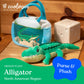 The Petting Zoo Alligator Stuffed Animal Plushie and Purse Set, Gifts for Kids, Wildlife Animal Toy, Green Alligator Plush Toy and Purse Pet Carrier