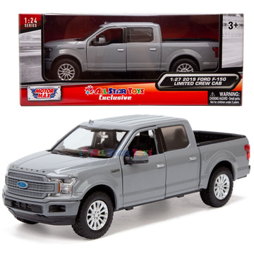 Motormax All Star Toys Exclusive 2019 Ford F-150 Limited Crew Cab Pickup Truck Abyss Gray 1/27 Diecast Model Car 79364 Grey