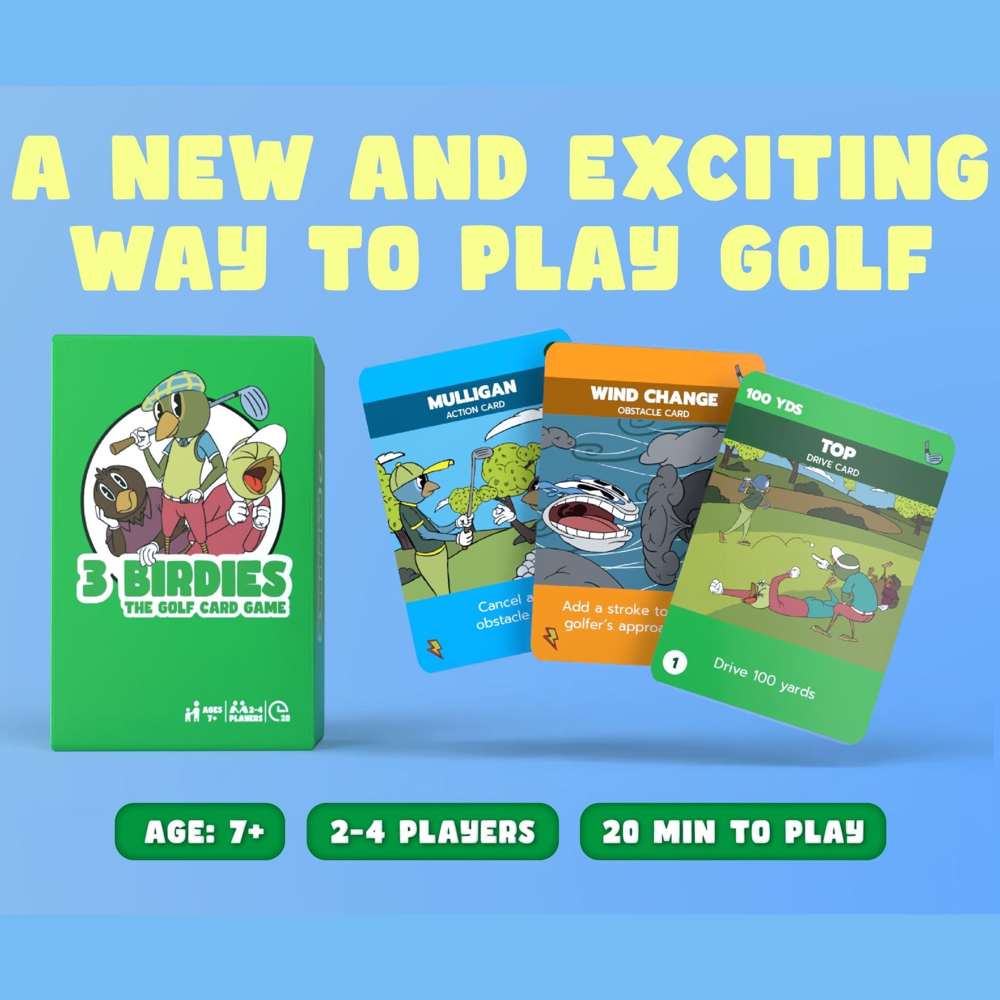 3 Birdies The Golf Card Game - Fun, Fast-Paced, and Strategic Family Games for Game Night, Easy to Learn, Great for Couples, Adults, Teens, and Kids