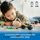 LEGO City Construction Digger 60385 Building Toy - Excavator Model Featuring Tools and Minifigures, Vehicle Building Set for Fun Creative Play