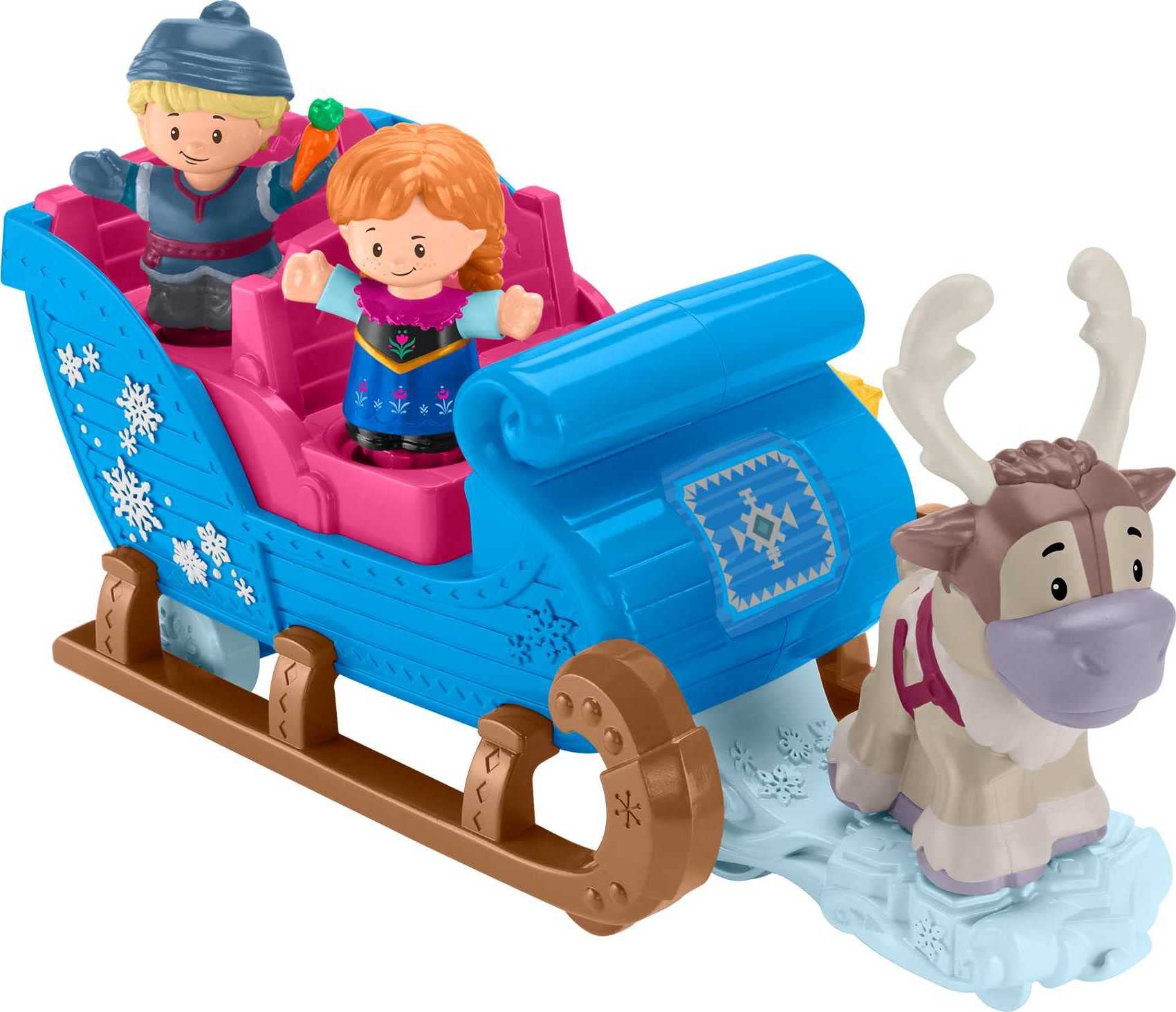 Fisher-Price Disney GGV30 Frozen Kristoff's Sleigh by Little People, Multi Color