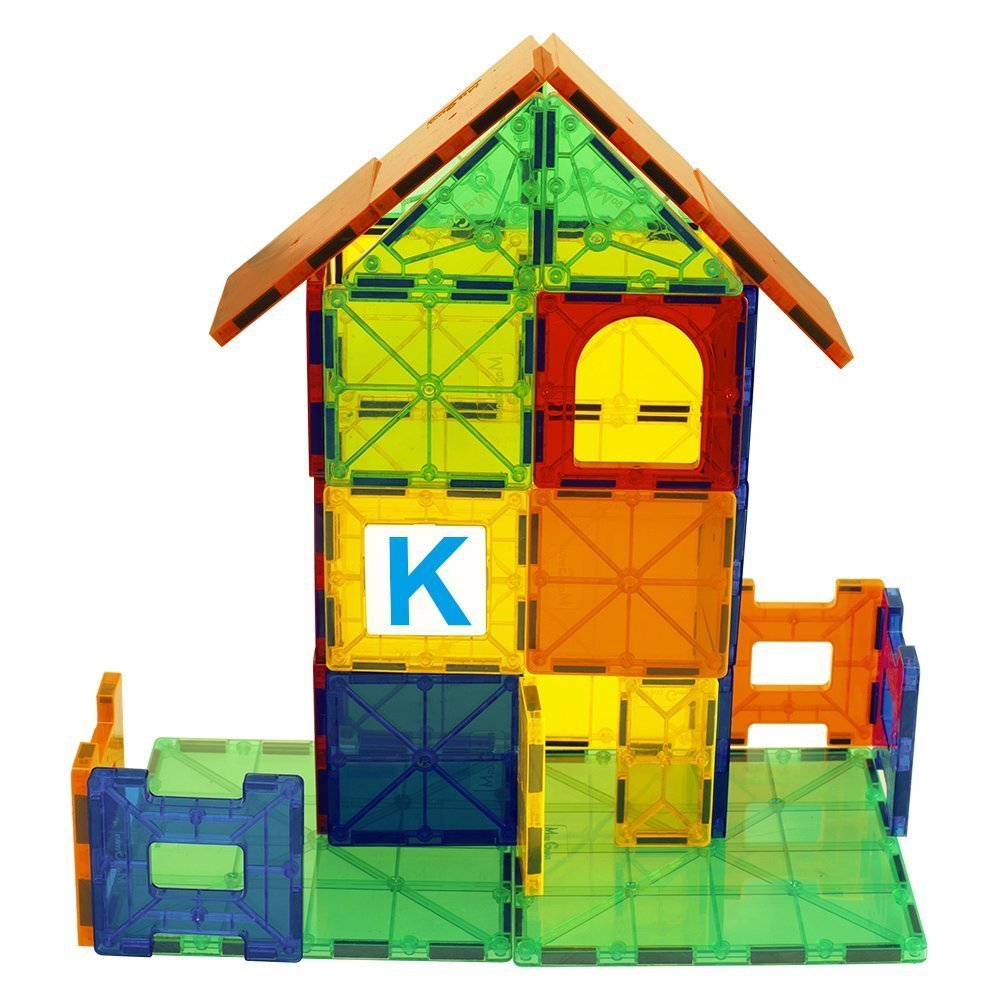 Mag Genius Magnet Tiles - Clear Magnetic 3D Building Blocks - Educational Toys, Games, Activities, Puzzles - Creativity, Motor Skills, Learning Shapes