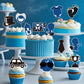 24pcs Baby Boy Cake Topper Baby Shower Cake Decorations Boss Party Decorations Boys Gender Reveal Party Decorations Birthday Party Supplies