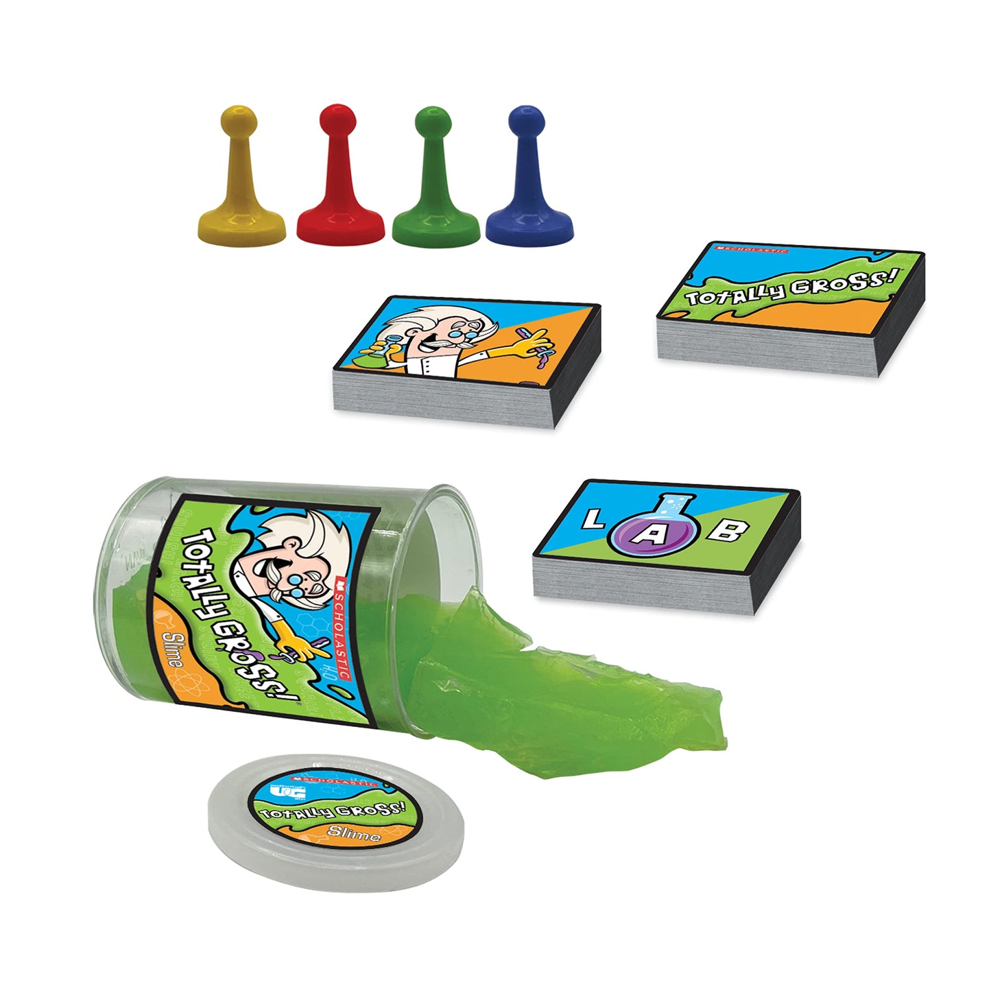 University Games, Scholastic Totally Gross Game of Science Including Real Slime, for 2 to 4 Players Ages 6 and Up