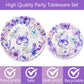 40 Pcs Butterfly Birthday Decorations Party Plates Spring Butterfly Disposable Paper Plates 4 Designs Tableware for Butterfly Theme Girls Baby Shower
