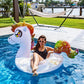 PoolCandy Pool Party Pack - Unicorn 4-Pack Includes 48 inch Glitter Unicorn with Matching Drink Float, 72 inch Super Noodle, and Jumbo Glitter Beach