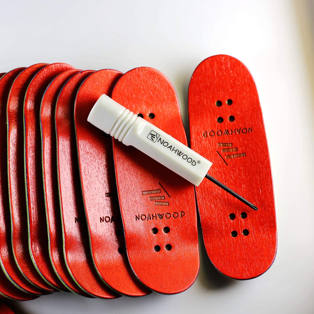 NOAHWOOD Fingerboards Parts Professional Prince II Trucks (34mm) + Update Self-Locking Nuts (Yellow)