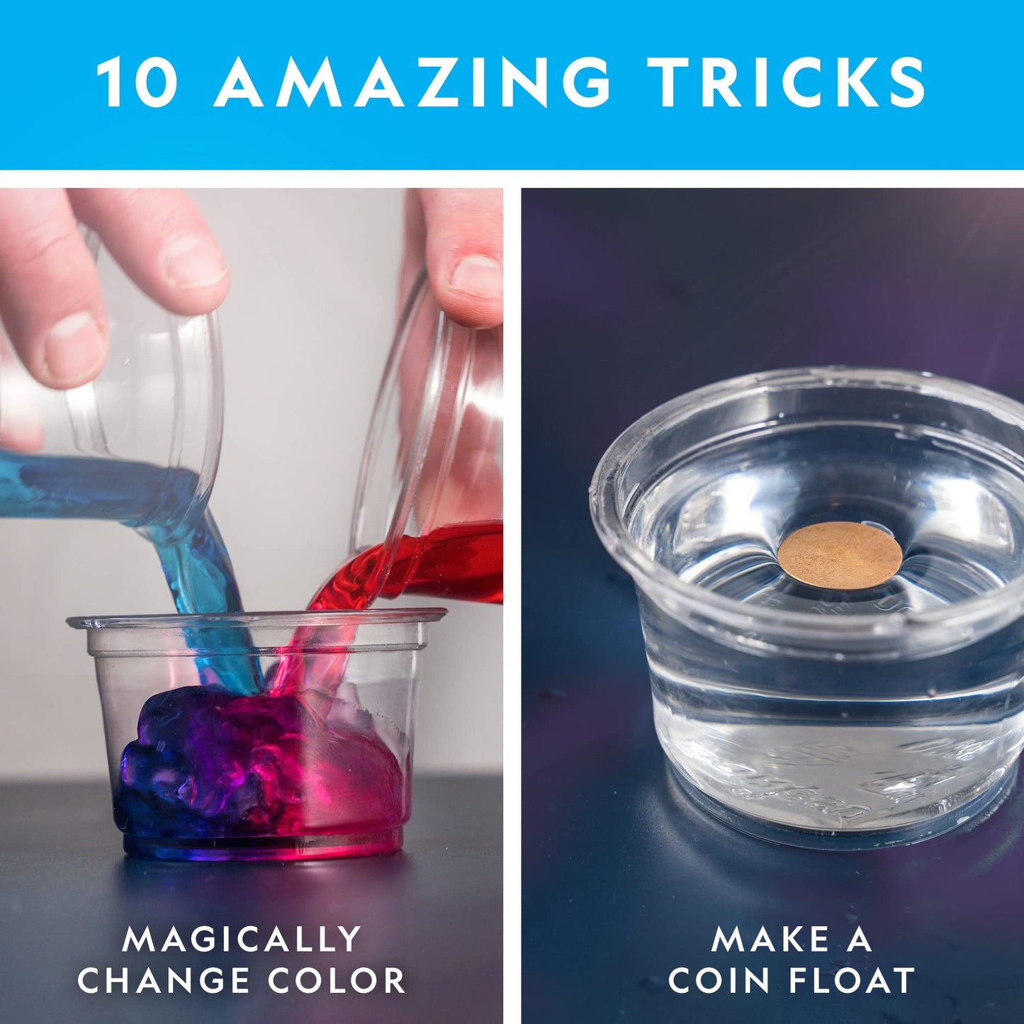 National Geographic Magic Chemistry Set with 10 Tricks for Kids Ages 8-12